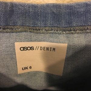 ASOS Tops - Asos off the shoulder denim ruffle shirt ASOS Tops - Asos off the shoulder denim ruffle shirt